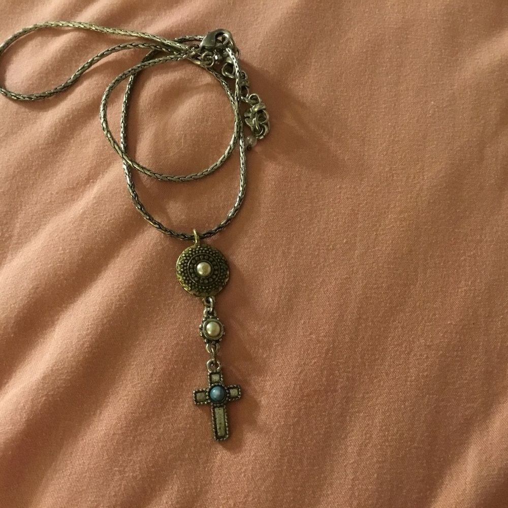 Silvertone Adjustable Chain With Charm Pendant